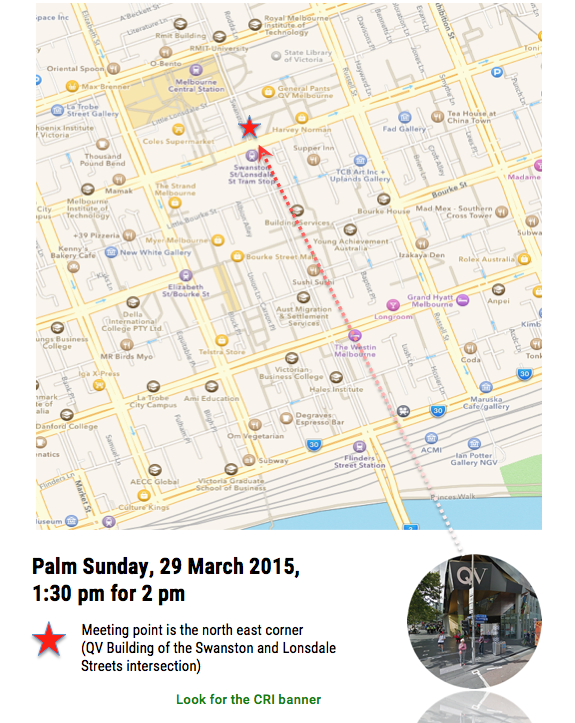 Walk for Justice, Palm Sunday, 29 March, 2 pm